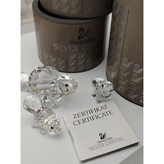 Swarovski Silver Crystal - Castoro baby seduto 164638 Swarovski Silver Crystal - Castoro baby seduto 164638
