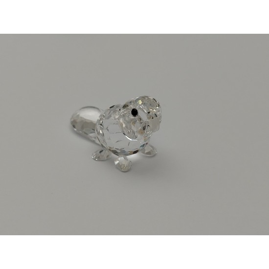 Swarovski Silver Crystal - Castoro baby seduto 164638 Swarovski Silver Crystal - Castoro baby seduto 164638