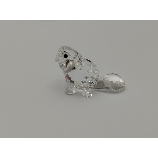 Swarovski Silver Crystal - Castoro baby seduto 164638 Swarovski Silver Crystal - Castoro baby seduto 164638
