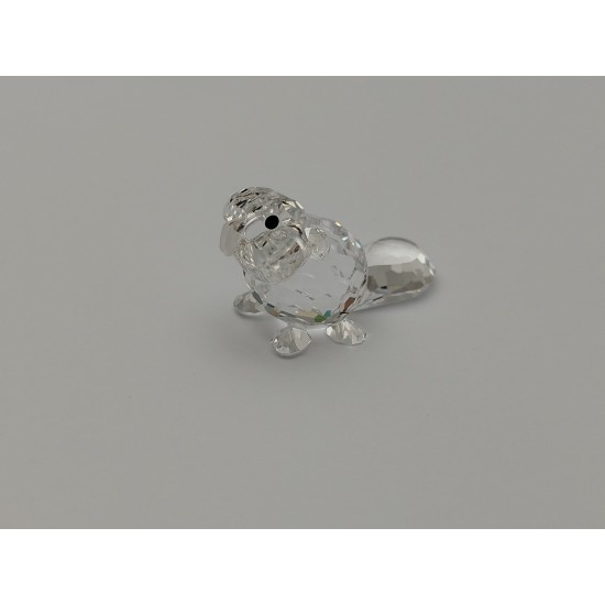 Swarovski Silver Crystal - Castoro baby seduto 164638 Swarovski Silver Crystal - Castoro baby seduto 164638